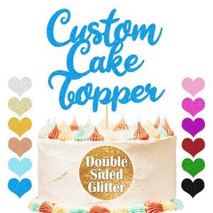 Cake Topper, Custom topper for cake, Happy Bithday topper cake, Brand New